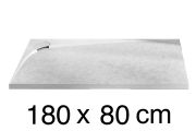 Receveur de douche, evacuation angle droit, 180 x 80 cm, recoupable - ALESON DROITE