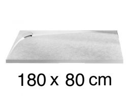 Receveur de douche, evacuation angle droit, 180 x 80 cm, recoupable - ALESON DROITE
