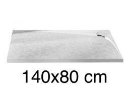 Receveur de douche, evacuation angle gauche, 140x80 cm - ALESON GAUCHE
