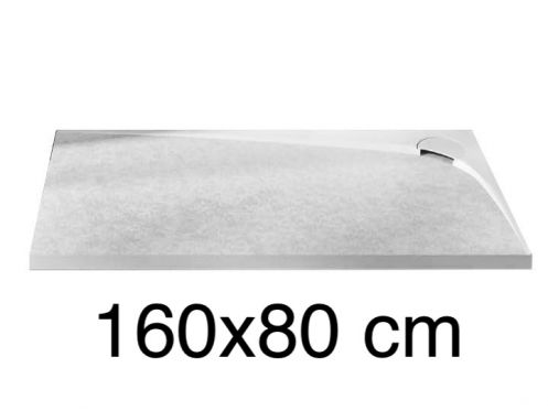 Receveur de douche, evacuation angle gauche, 160x80 cm - ALESON GAUCHE