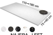 Receveur de douche Design, evacuation angle gauche, recoupable - NAJERA GAUCHE 120