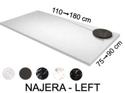 Receveur de douche Design, evacuation angle gauche, recoupable - NAJERA GAUCHE 120