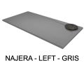 Receveur de douche Design, evacuation angle gauche, recoupable - NAJERA GAUCHE 120