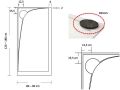 Receveur de douche Design, evacuation angle gauche, recoupable - NAJERA GAUCHE 120