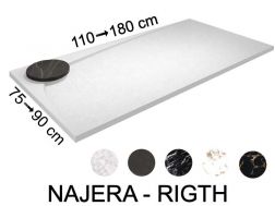 Receveur de douche Design, evacuation angle droit, recoupable - NAJERA DROITE 120