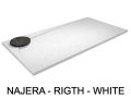 Receveur de douche Design, evacuation angle droit, recoupable - NAJERA DROITE 120