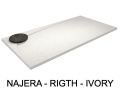 Receveur de douche Design, evacuation angle droit, recoupable - NAJERA DROITE 120