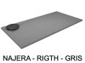 Receveur de douche Design, evacuation angle droit, recoupable - NAJERA DROITE 120