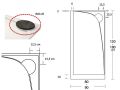 Receveur de douche Design, evacuation angle droit, recoupable - NAJERA DROITE 120