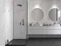 Marble White 60x120 cm - Revetement de sol en SPC, finition marbre blanc