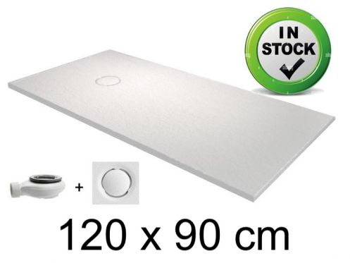 Receveur de douche, 120x90 cm, recoupable, design - FINES