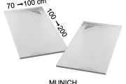 Receveur de douche recoupable, bonde en angle - MUNICH 120