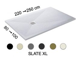 Receveur de douche, grande taille, resine extra plat - SLATE XL 220