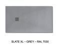 Douchebak, groot formaat, breedte 230 cm, hars extra plat - SLATE XL