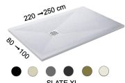 Receveur de douche, grande taille, resine extra plat - SLATE XL 230