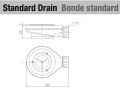 Douchebak, groot formaat, breedte 240 cm, hars extra plat - SLATE XL