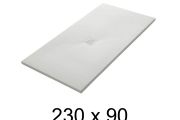 Receveur douche 230x90 cm, extra plat, recoupable, resine, VERONE 90x230