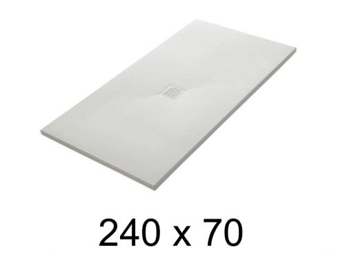 Receveur douche 240x70 cm, extra plat, recoupable, resine, VERONE 70x240