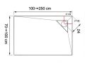Receveur de douche, evacuation angle gauche - BERLIN GAUCHE 230