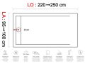 Douchebak met goot 240 cm hars extra plat - VENISE XL