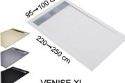 Douchebak met goot 250 cm hars extra plat - VENISE XL