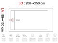 Receveur douche grand taille caniveau, resine - ETNA XL COVER 250
