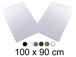 Receveur de douche, 100x90 cm, evacuation angle BERLIN