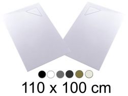 Brodzik, 110x100 cm, odpÅ‚yw kÄ…towy BERLIN