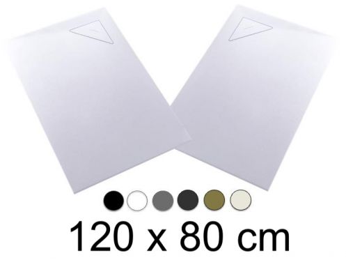 Receveur de douche, 120x80 cm, evacuation angle BERLIN