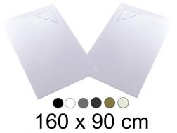 Douchebak, 160x90 cm, afvoer rechthoekig BERLIN