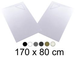 Douchebak, 170x80 cm, afvoer rechthoekig BERLIN