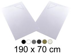 Receveur de douche, 190x70 cm, evacuation angle - BERLIN 70x190