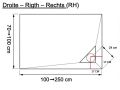 Receveur de douche, 200x100 cm, evacuation angle - BERLIN 100x200