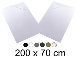 Douchebak, 200x70 cm, afvoer rechthoekig BERLIN