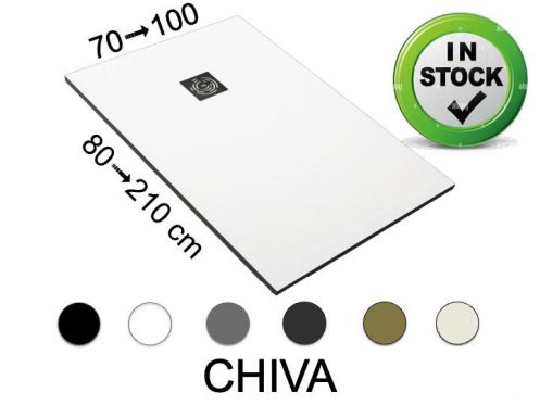 Receveur de douche recoupable Resine Extra Plat - CHIVA
