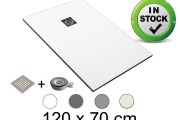 Receveur de douche recoupable 120x70 cm Resine Extra Plat - CHIVA