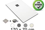 Receveur de douche recoupable 170x70 cm Resine Extra Plat - CHIVA