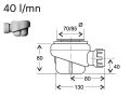 Receveur de douche caniveau latral - EDGE 120x80