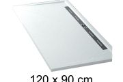 Receveur de douche caniveau latéral - EDGE 120x90