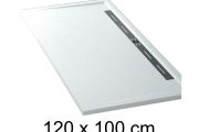 Douchebak zijwaartse afvoer - EDGE 120x100
