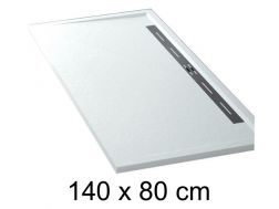 Douchebak zijwaartse afvoer - EDGE 140x80