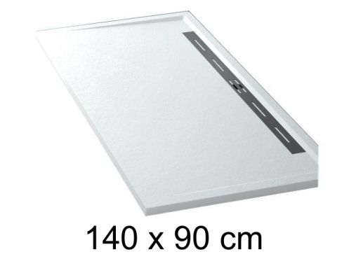 Receveur de douche caniveau latral - EDGE 140x90