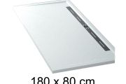 Receveur de douche caniveau latéral - EDGE 180x80