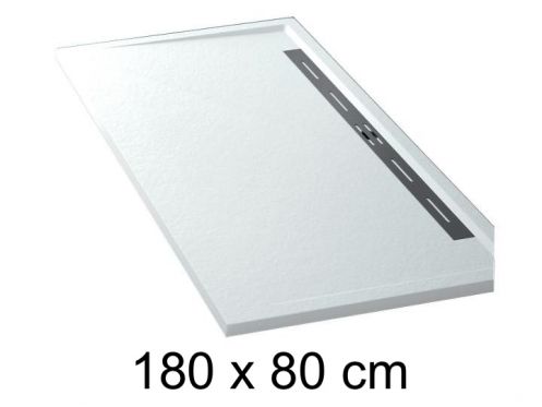 Receveur de douche caniveau latral - EDGE 180x80