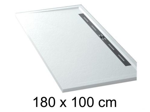 Receveur de douche caniveau latral - EDGE 180x100