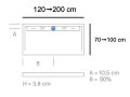 Receveur de douche caniveau latral - EDGE 200x80