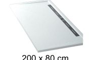 Receveur de douche caniveau latéral - EDGE 200x80