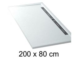 Receveur de douche caniveau latéral - EDGE 200x80