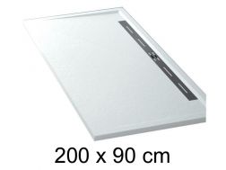 Receveur de douche caniveau latéral - EDGE 200x90