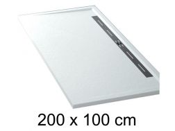 Receveur de douche caniveau latéral - EDGE 200x100